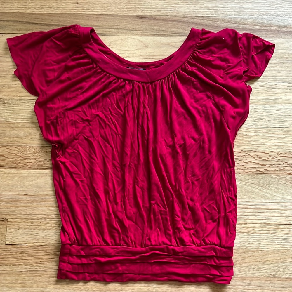 Express pink cap sleeve t shirt